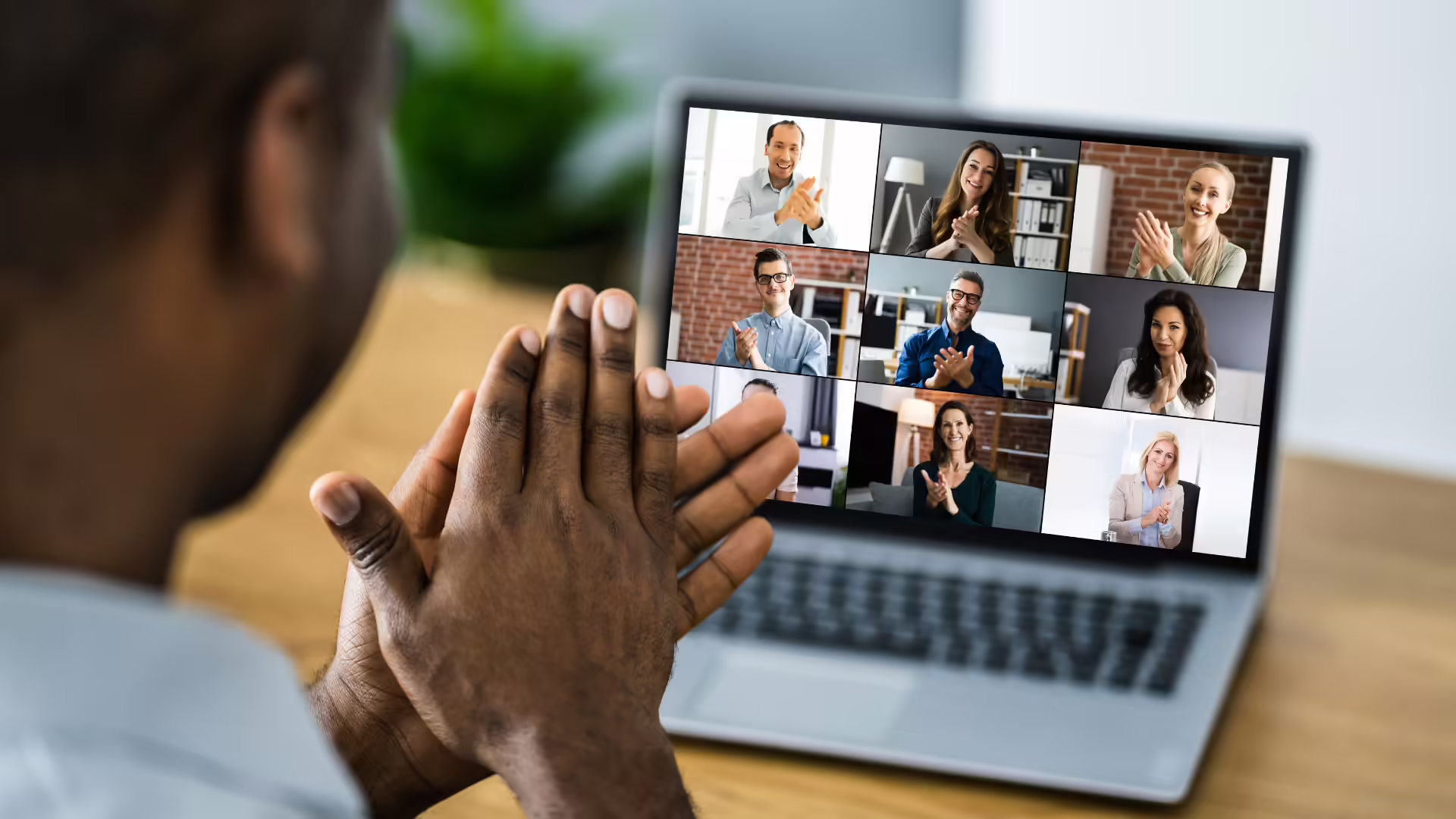 Diverse professionals in a virtual meeting